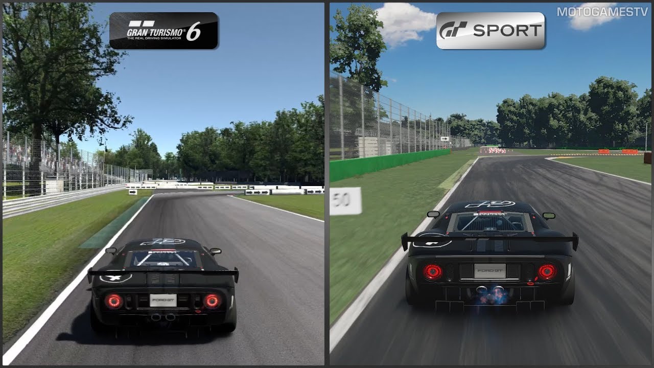 Gran Turismo 6 vs Gran Turismo Sport - Ford GT LM Spec II Test Car at Monza