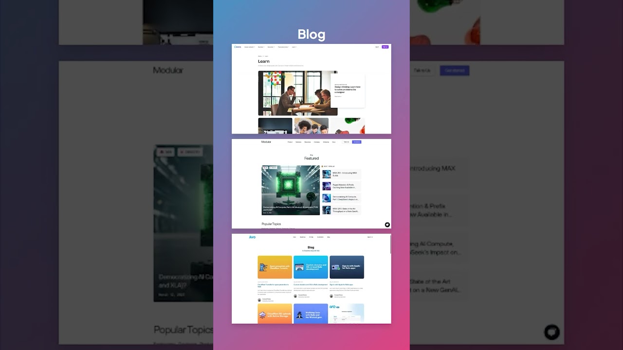 Blog Page Design Ideas  #websitedesign #websites #designinspiration