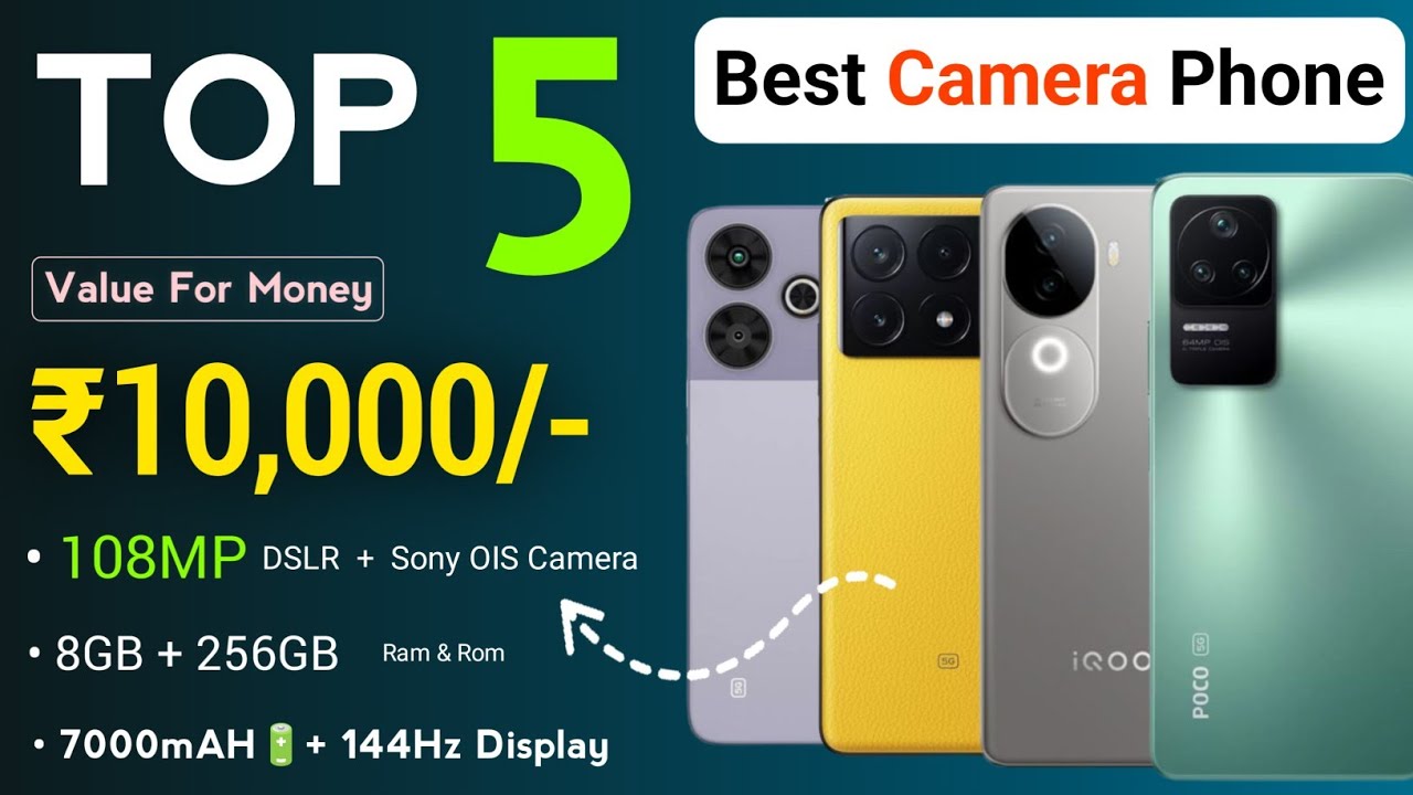 108MP OIS 📸 | Top 5 New Camera Smartphones Under 10000 in 2026 | 8GB+256GB | 5G Phones under 10000