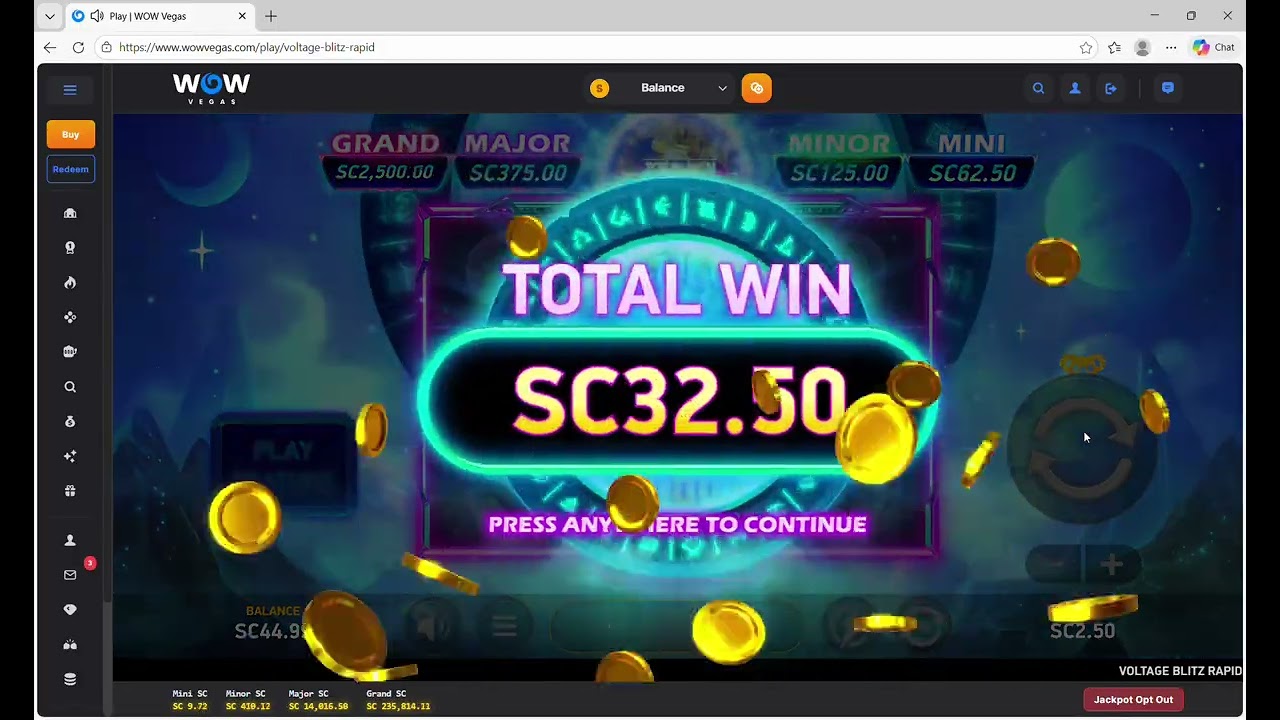 Voltage Blitz on Wowvegas