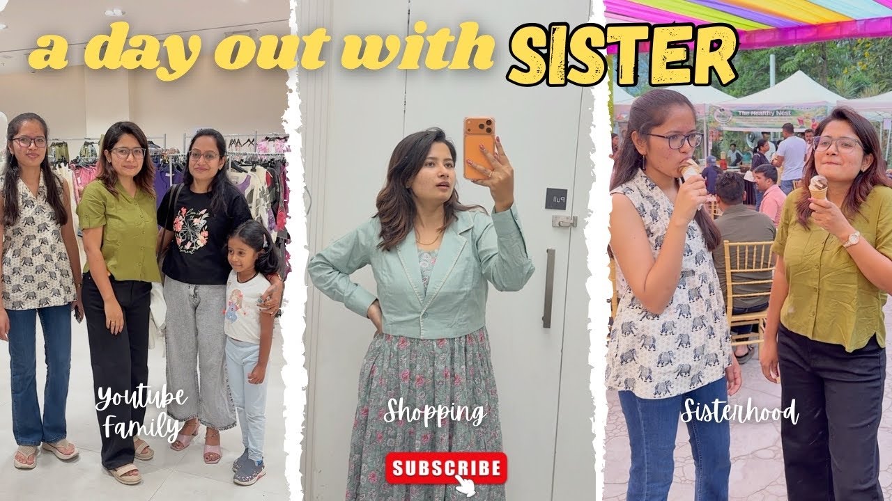 A day out with &ldquo;SISTER&rdquo; 🫶🍀#rutujakendre #marathivlog #aestheticvlog #livingalonediaries #youtubevlog