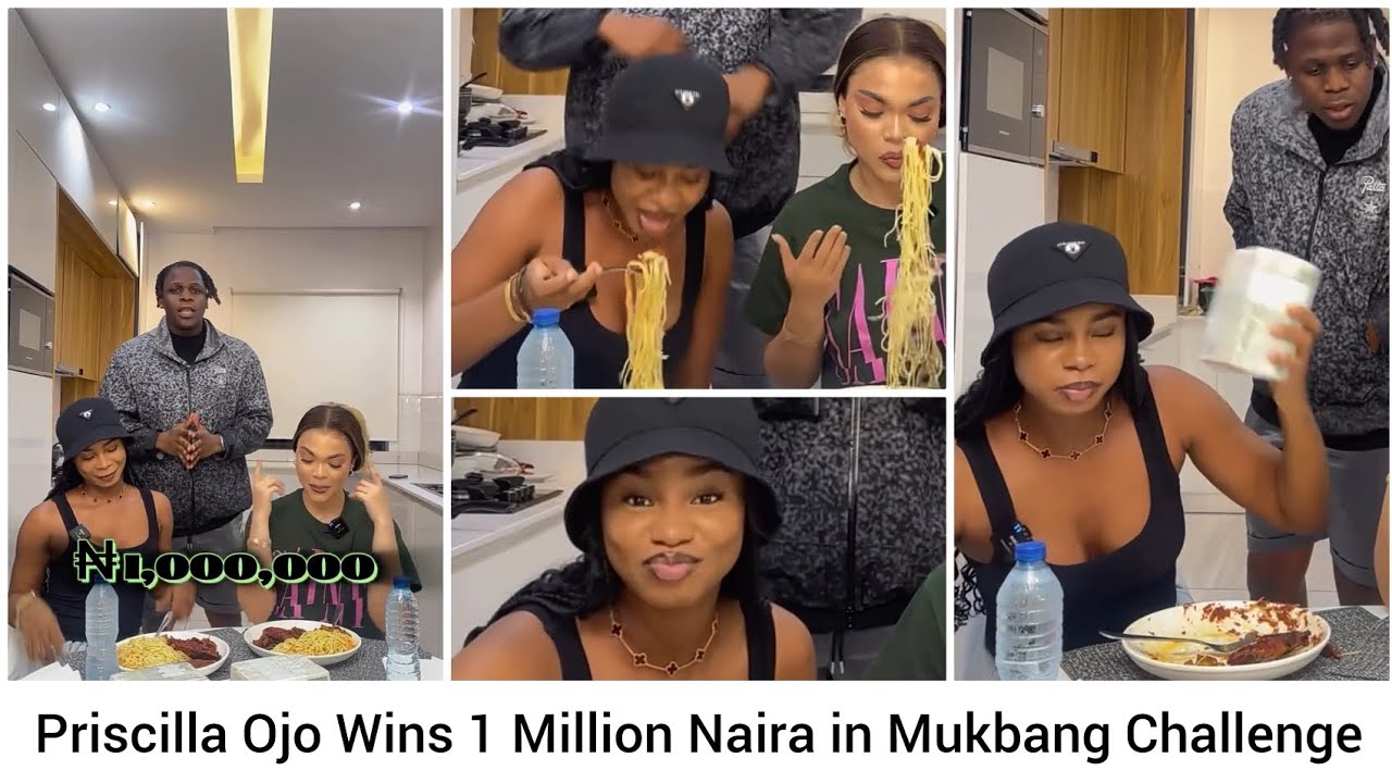 Priscilla Ojo Wins 1 Million Naira in Mukbang Challenge.