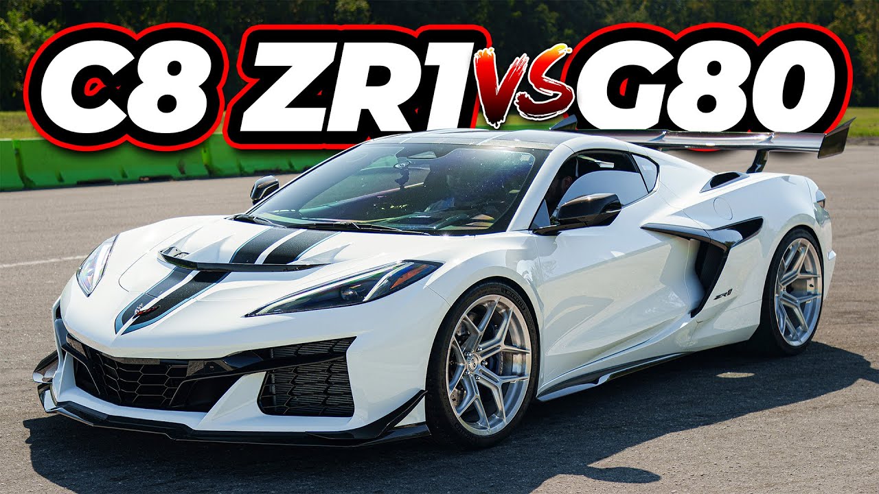 1064HP C8 ZR1 vs 800HP AWD G80 M3! (NO PREP DRAG Challenge)