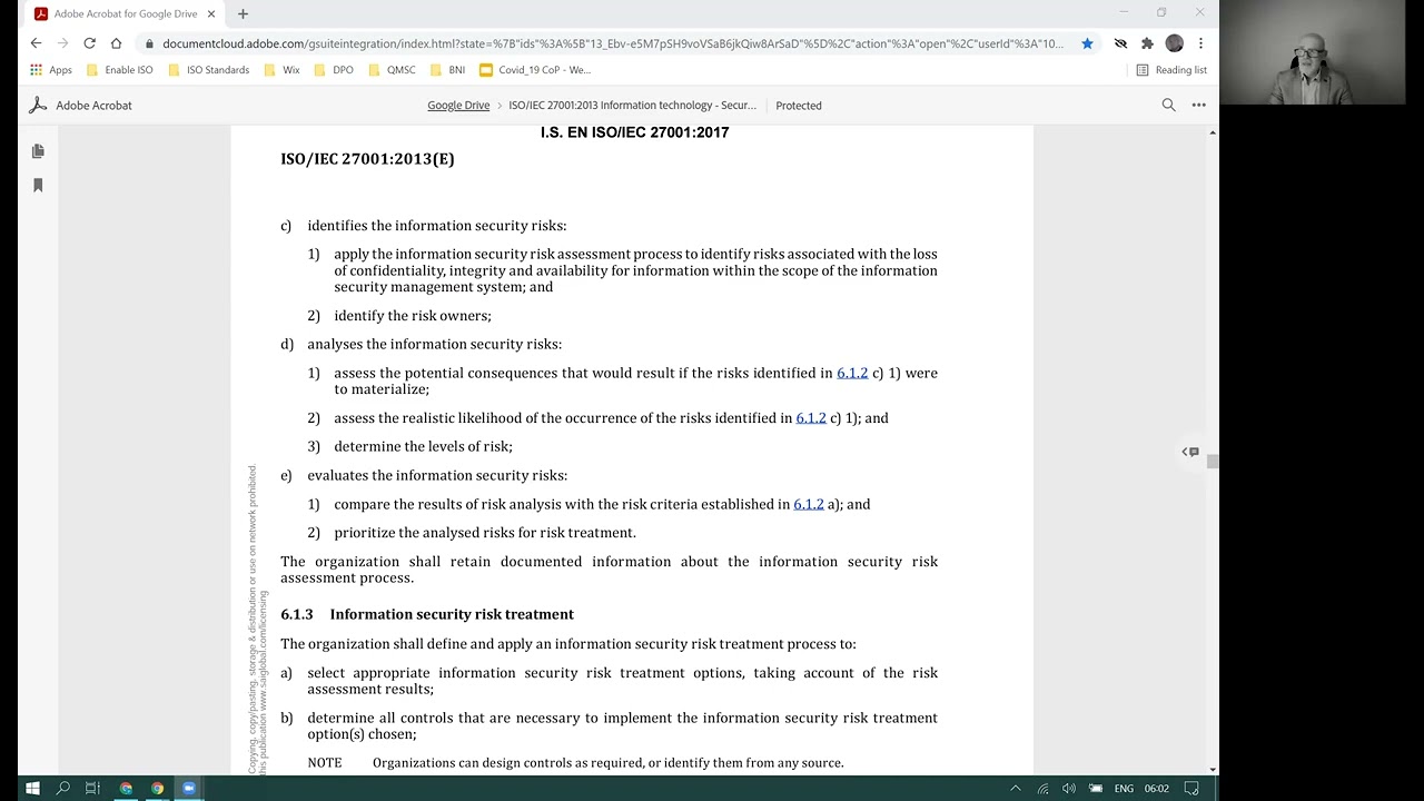 ISO 27001 Clause 6.1.2 Information security risk assessment