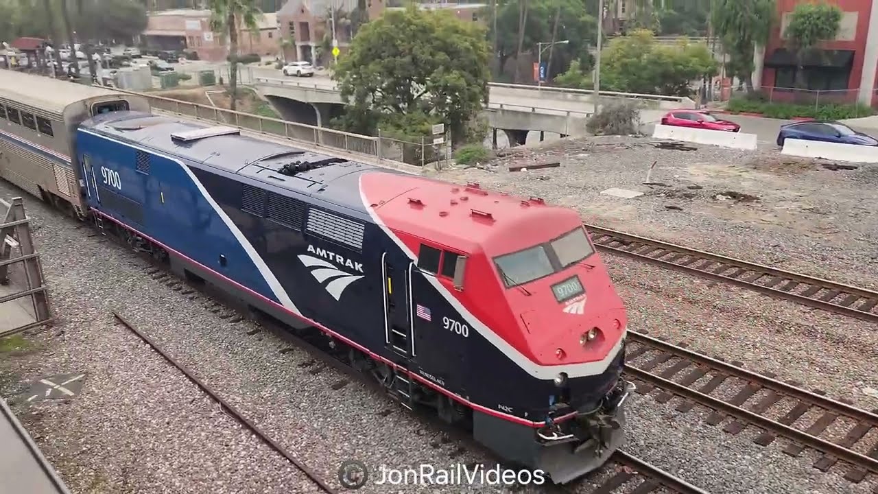 1/22/26 Pre: AMTK 9700 trailing on Amtrak Pacific Surfliner 564 arrives at Fullerton