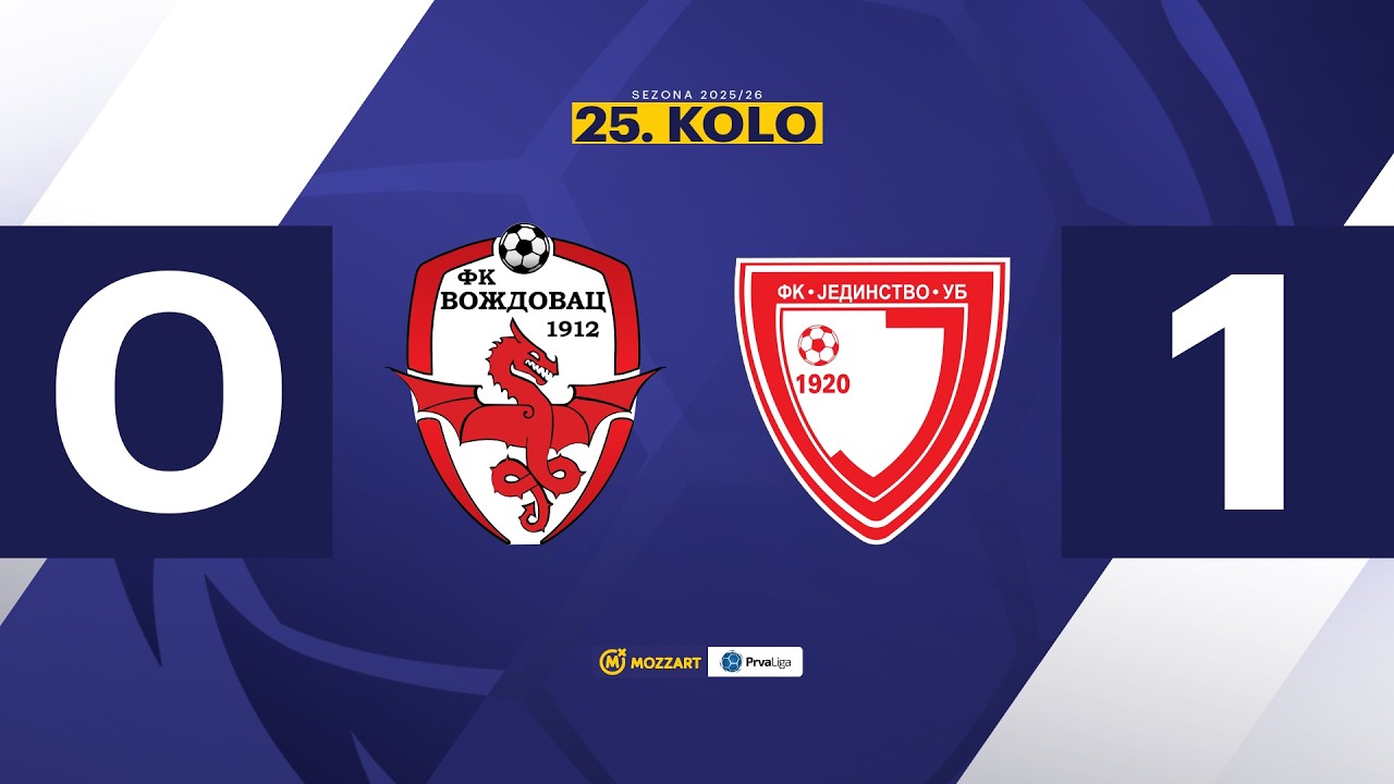 MBPLS 2025/26 - 25.Kolo: VOŽDOVAC – JEDINSTVO 0:1 (0:1)
