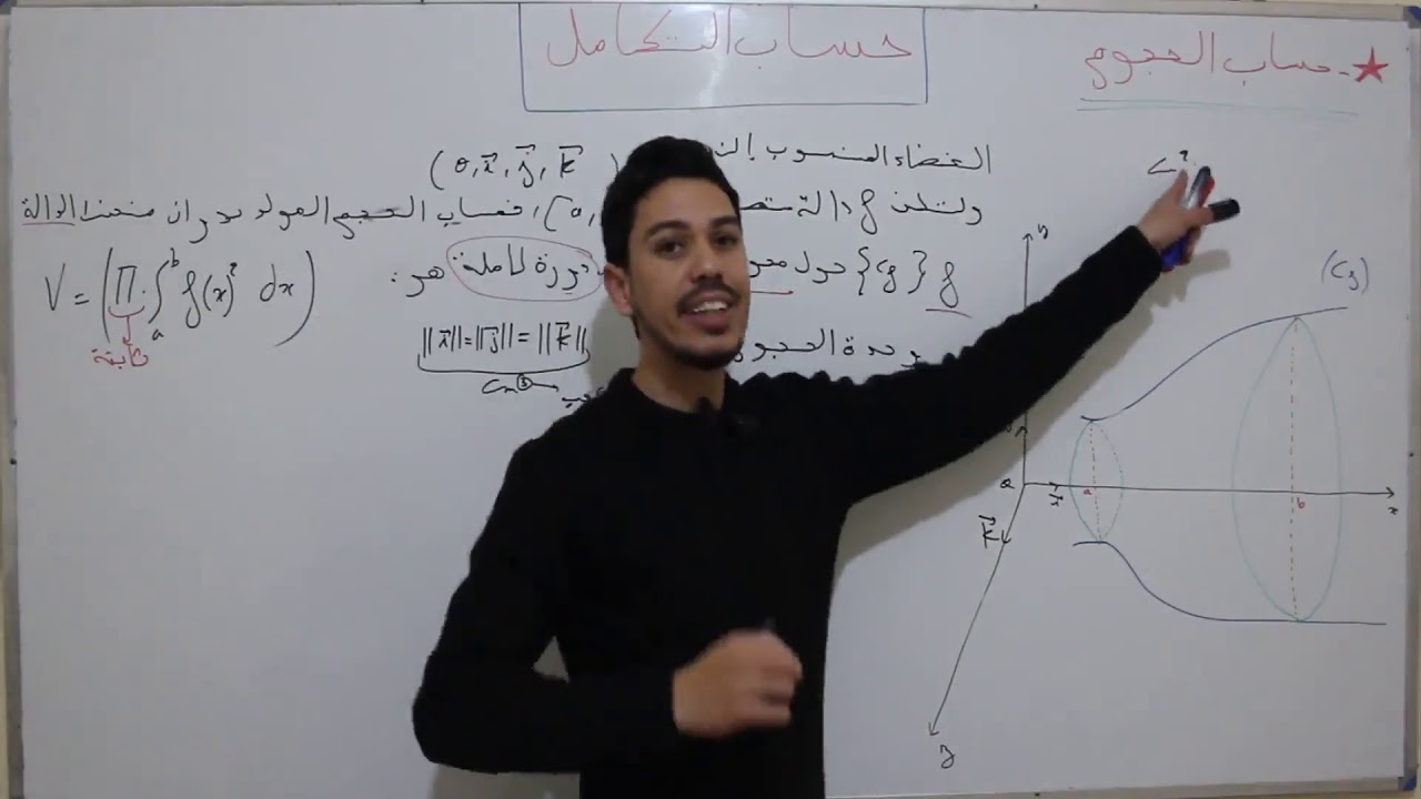 الثانية بكالوريا : درس التكامل intégrale _ شرح حساب الحجوم بتفصيل + تمارين للفهم [جزء26]