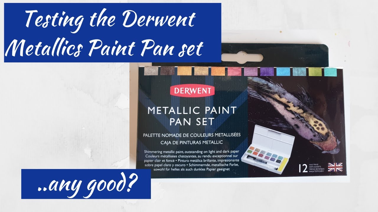Testing Derwent’s Metallic Paint pan set
