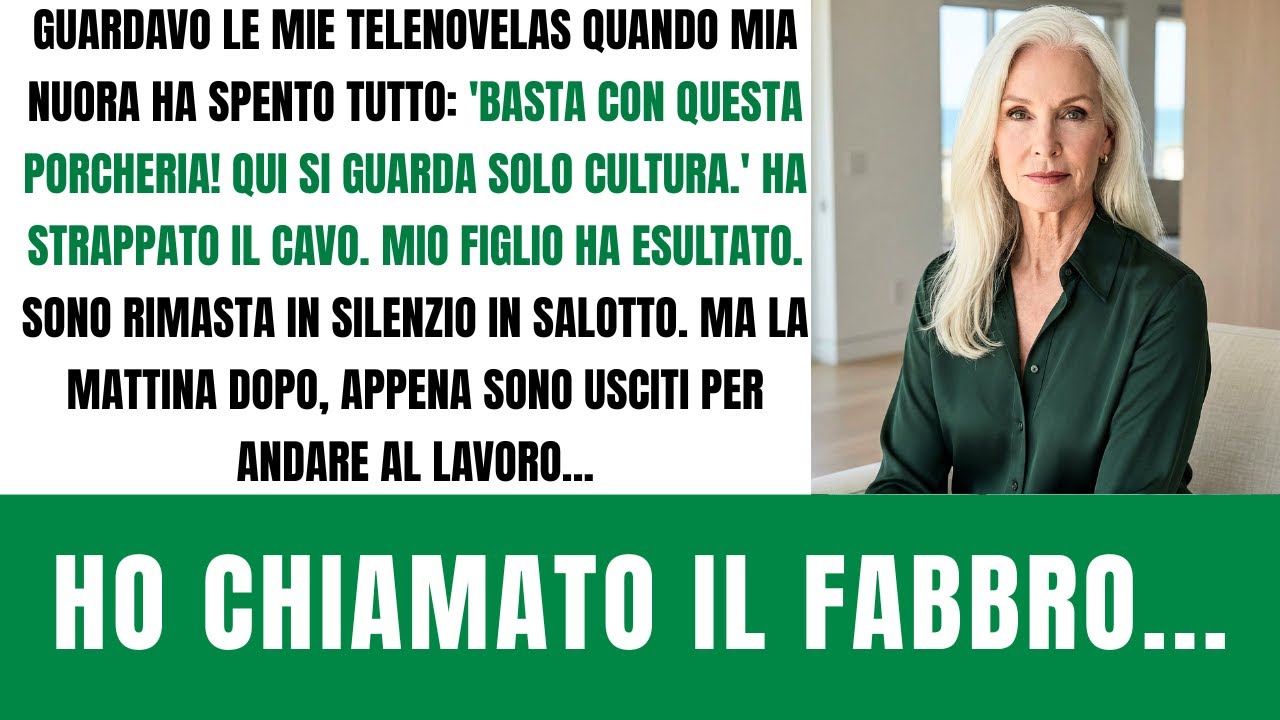Guardavo la Telenovela, Mia Nuora Ha Spento la TV: 'Basta con Questa Porcheria!', Ma il Giorno Dopo.