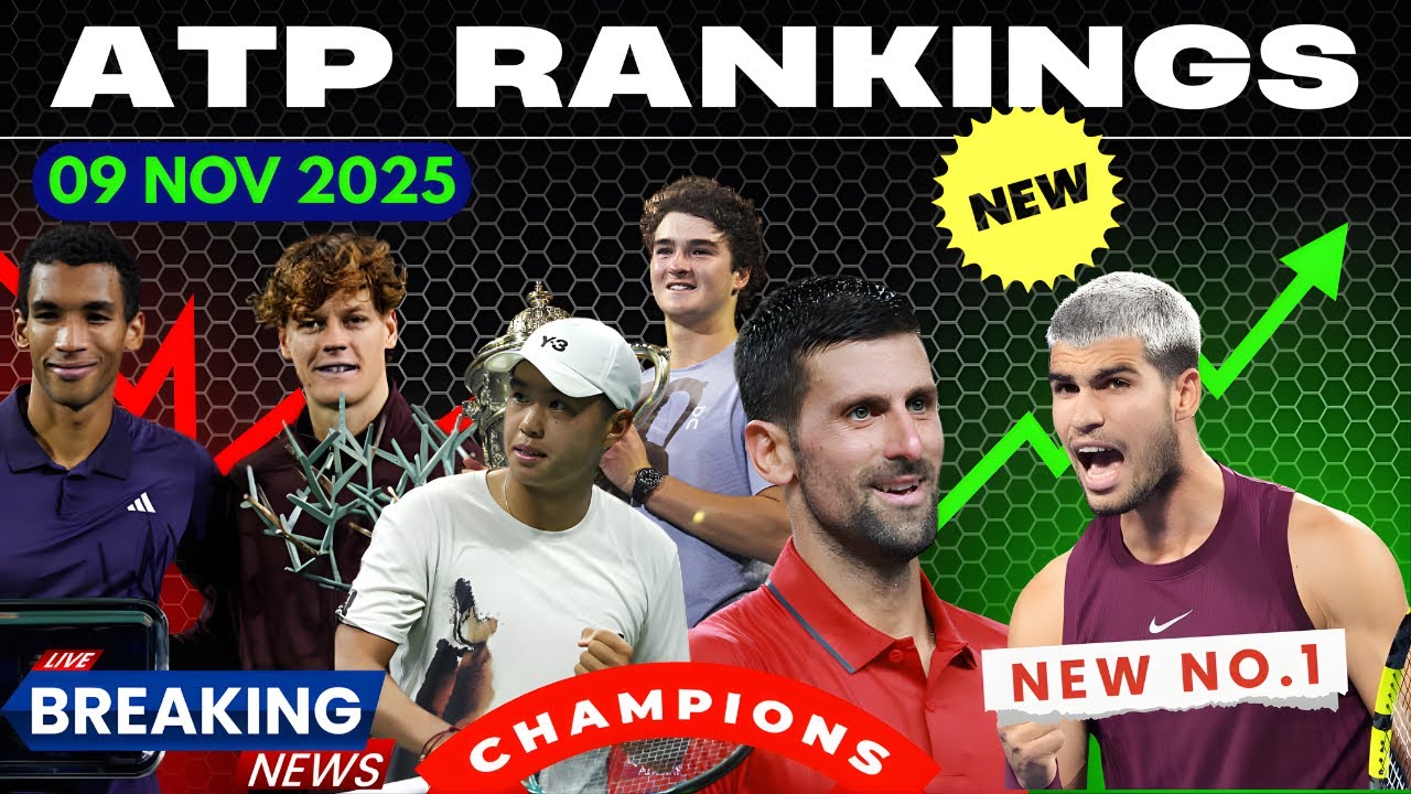 NEW ATP Rankings SHOCK 2025! Alcaraz Reclaims World No.1! Djokovic Wins Athens, Sinner FALLS!