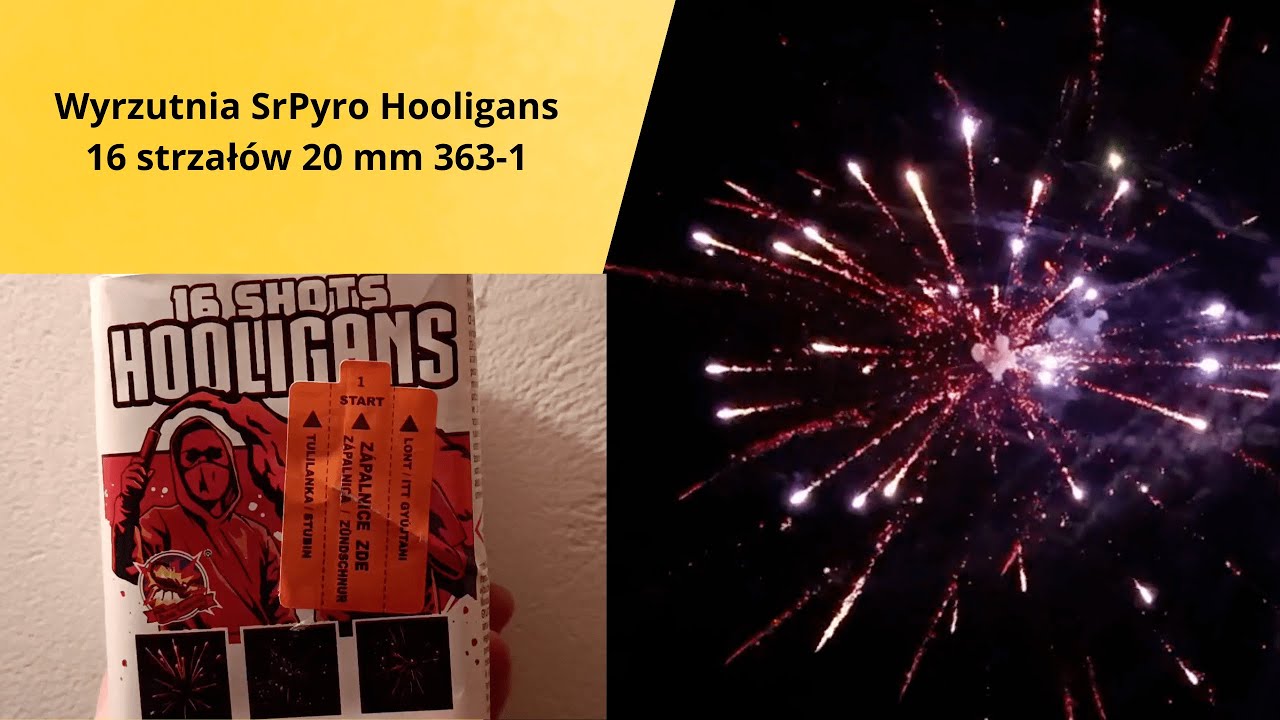 Wyrzutnia SrPyro Hooligans 16 strzałów 20 mm 363-1