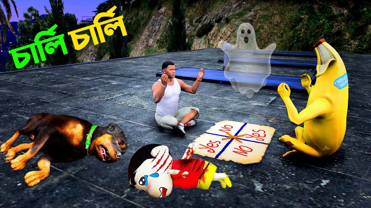 GTA 5 Bangla - Franklin and Shin-chan Playing charlie charlie Game - GTA V