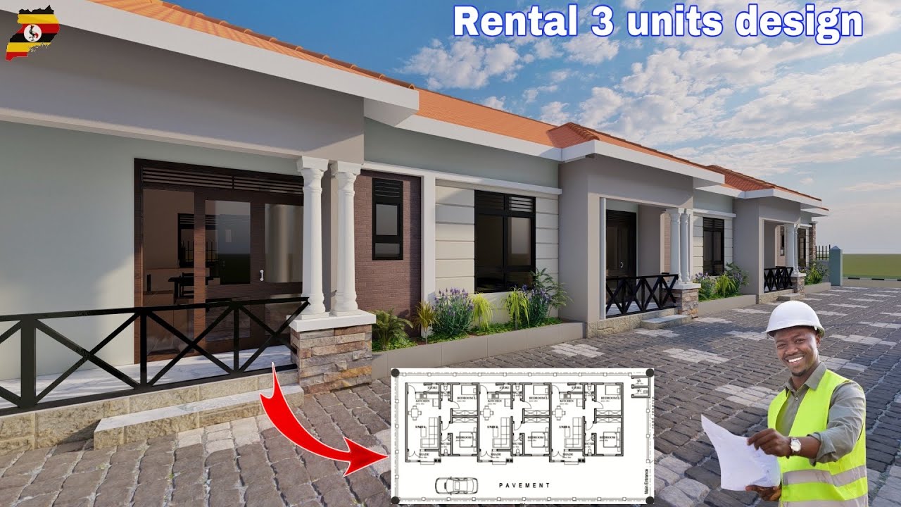 Smart Rental Project &ndash; 3 Units of 2 bedrooms on 100x50 Plot in uganda 2025