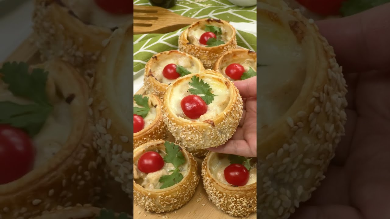 Mehmonbop &ldquo;Julyen somsa&rdquo; tayyorlash / Жульен с курицей и грибами в корзиночках!