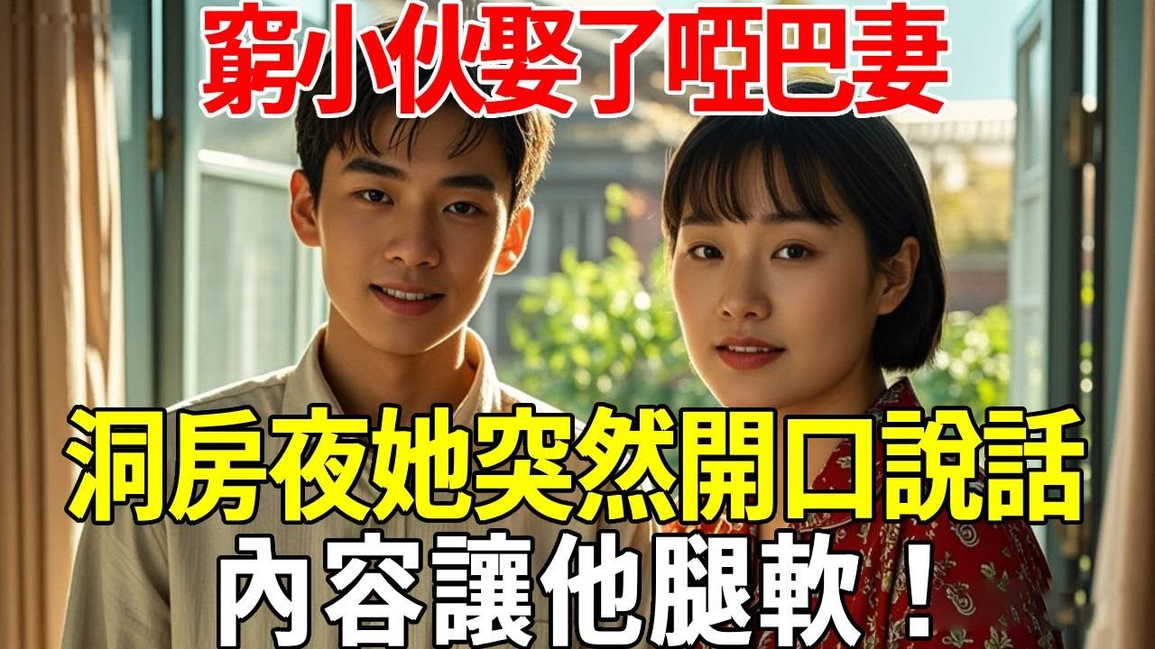 窮小伙娶了啞巴妻，洞房夜她突然開口說話，內容讓他腿軟！#蝴蝶飛飛 #民間故事 #奇聞趣事 #古代小說#懸疑#老年情感