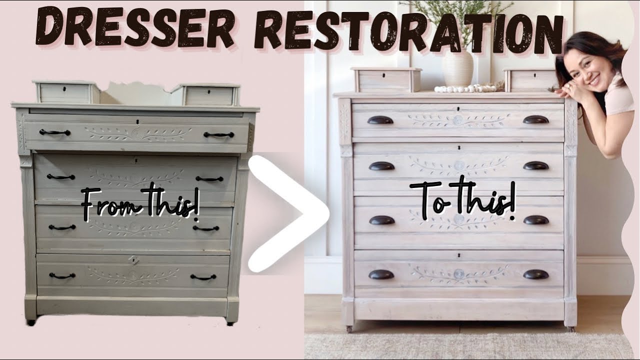 Beautiful Before and After Dresser Restoration With A Coastal Twist | Furniturer Flip