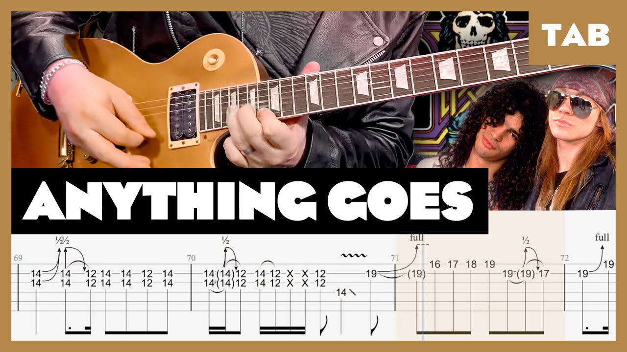Guns N' Roses - Anything Goes - Guitar Tab | Lesson | Cover | Tutorial