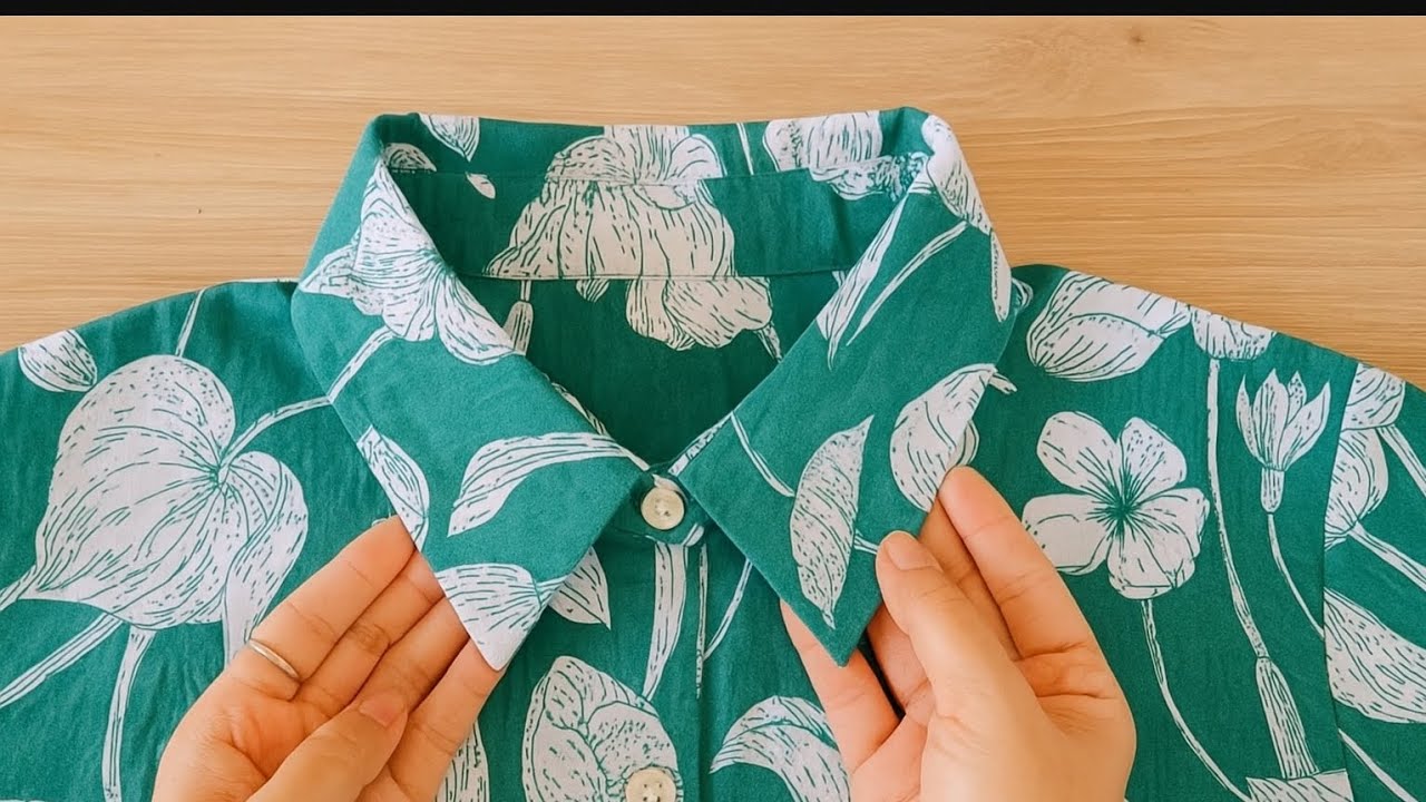 How To Stitch A Perfect Shirt Collar | Easy Sewing Tutorial For Beginners#neckdesign #collar #diy 