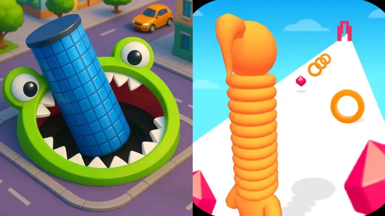 Hole.io VS Long Neek Run Gameplay IOS Android