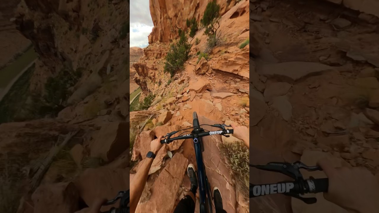 The Craziest Trail in North America ⚠️ #mountainbiking #moab #utah