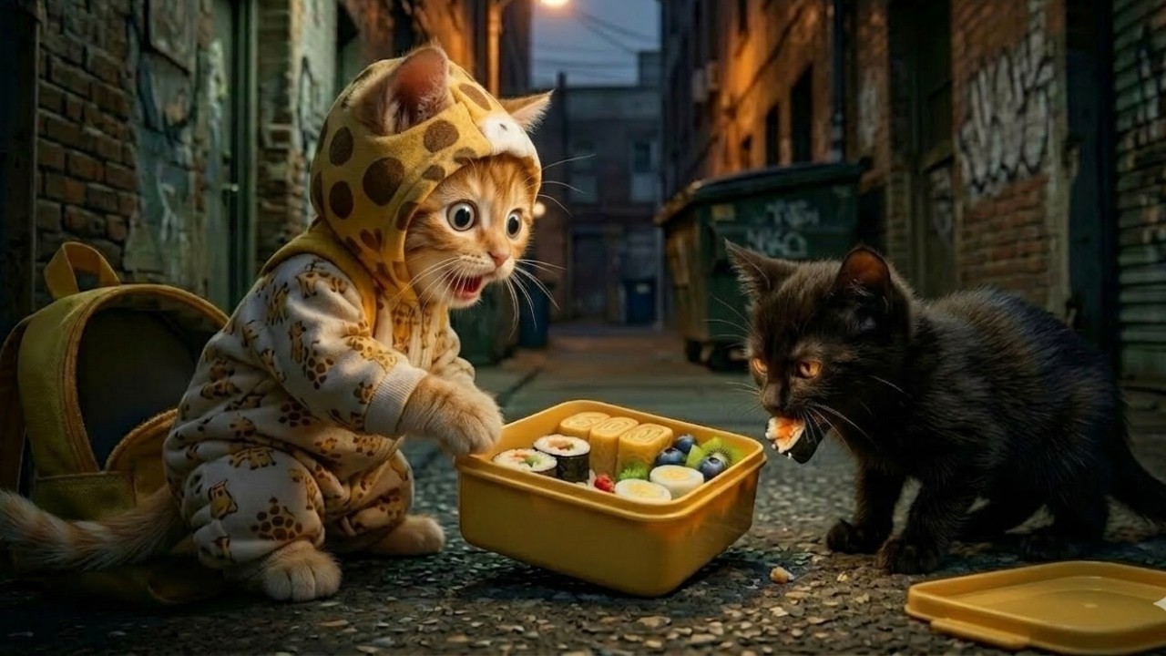 School Day 5 Ginger's Kindness   Saving a Hungry Friend After School ✨🍱