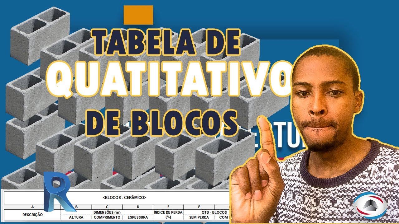 COMO FAZER UMA TABELA QUANTITATIVO  DE BLOCOS NA MÃO NO REVIT