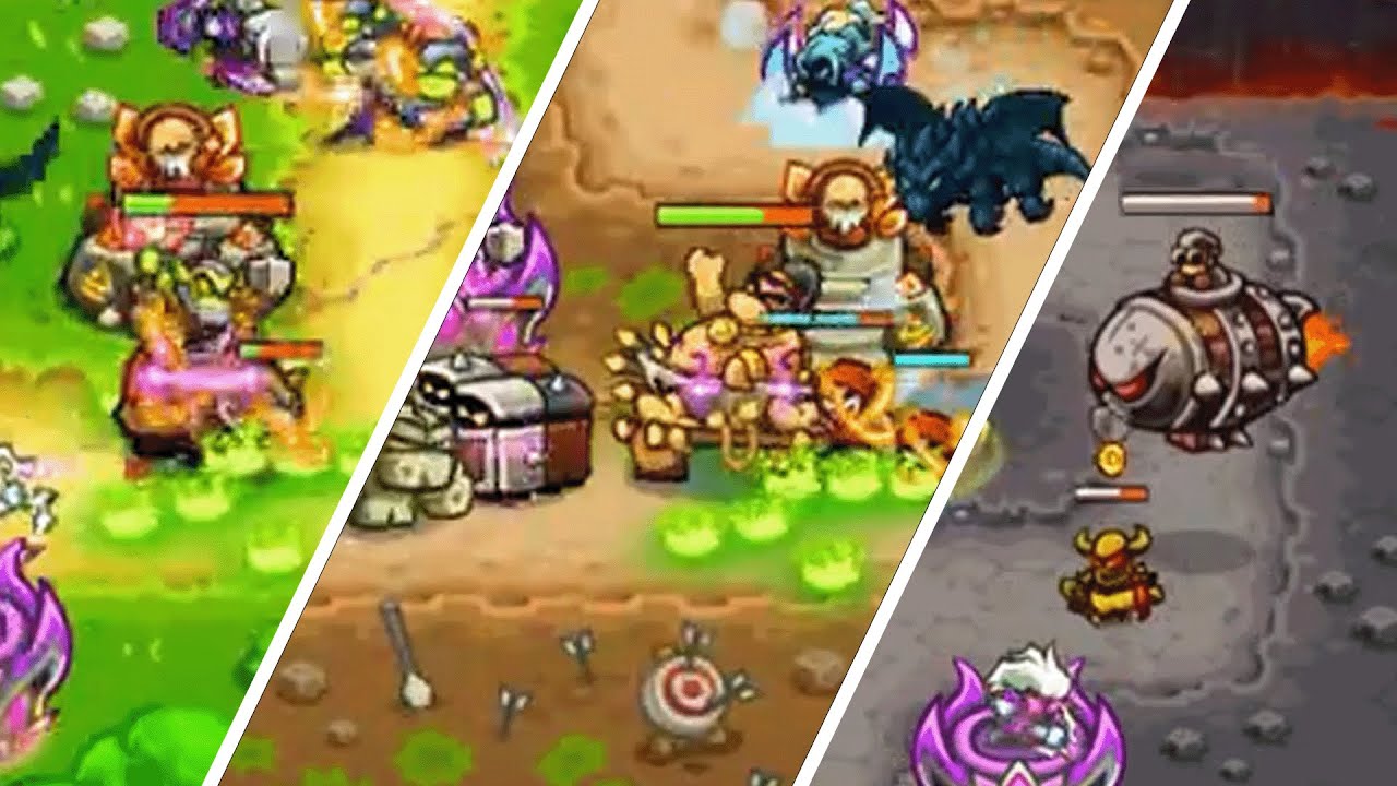 Twilight Longbow & Sorcerer vs 3 Bosses | Kingdom Rush Battles
