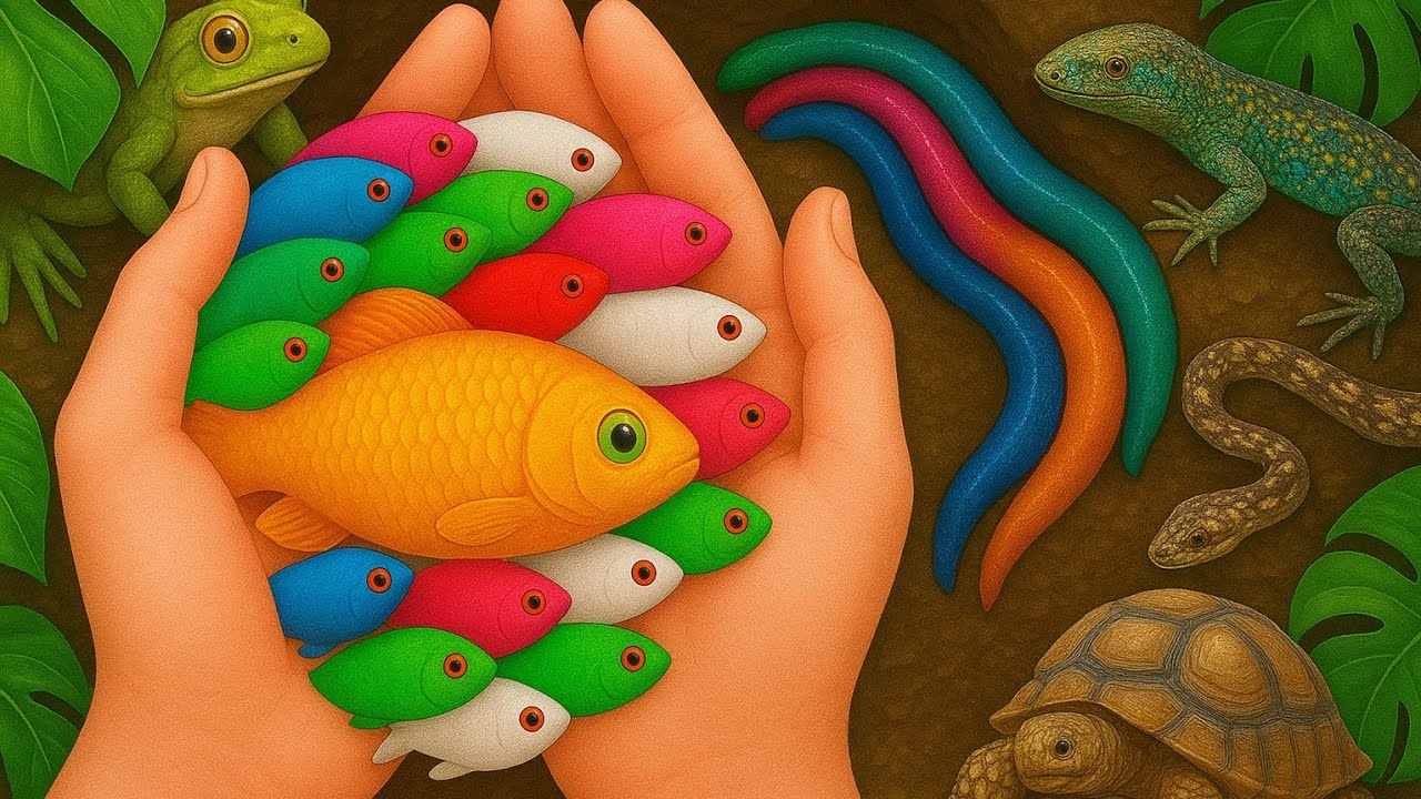 Catch Stunning Freshwater Aquarium Fish in Small Pond : Turtles, frogs, Snails, Koi Fish, Eels, Snap