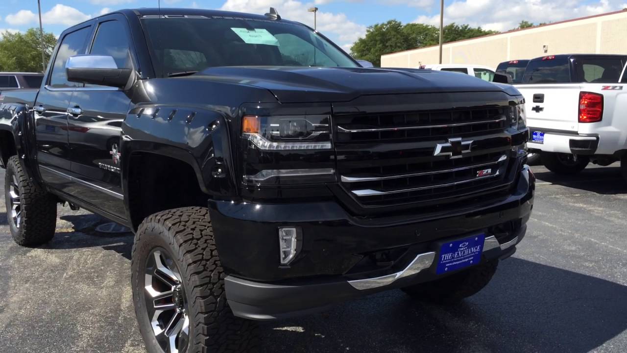 C17068 2017 Silverado 1500 LTZ Z71 SCA  Black Widow Package Walk Around Lake Bluff, IL