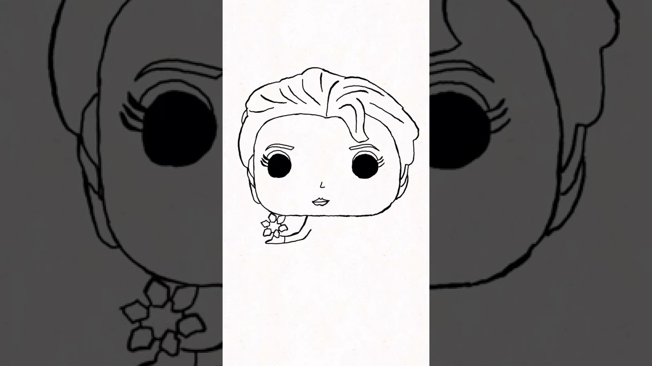 Drawing Funko Elsa..Easy ❄️
