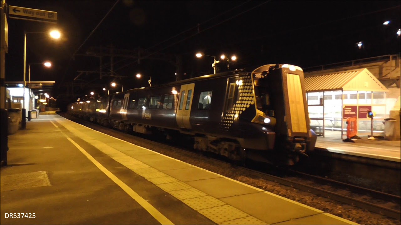 ScotRail Class 380's (380010/380112) arrive & depart Croy: 01/04/18