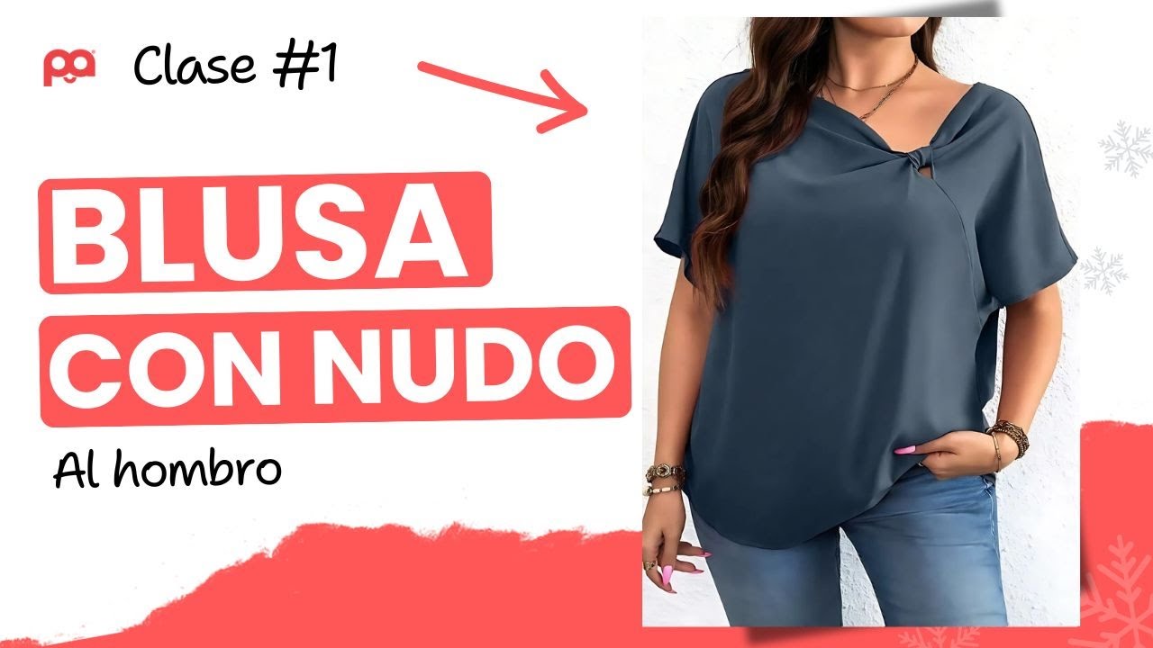 Cómo Hacer una Blusa con Nudo al Hombro // Técnica Fácil