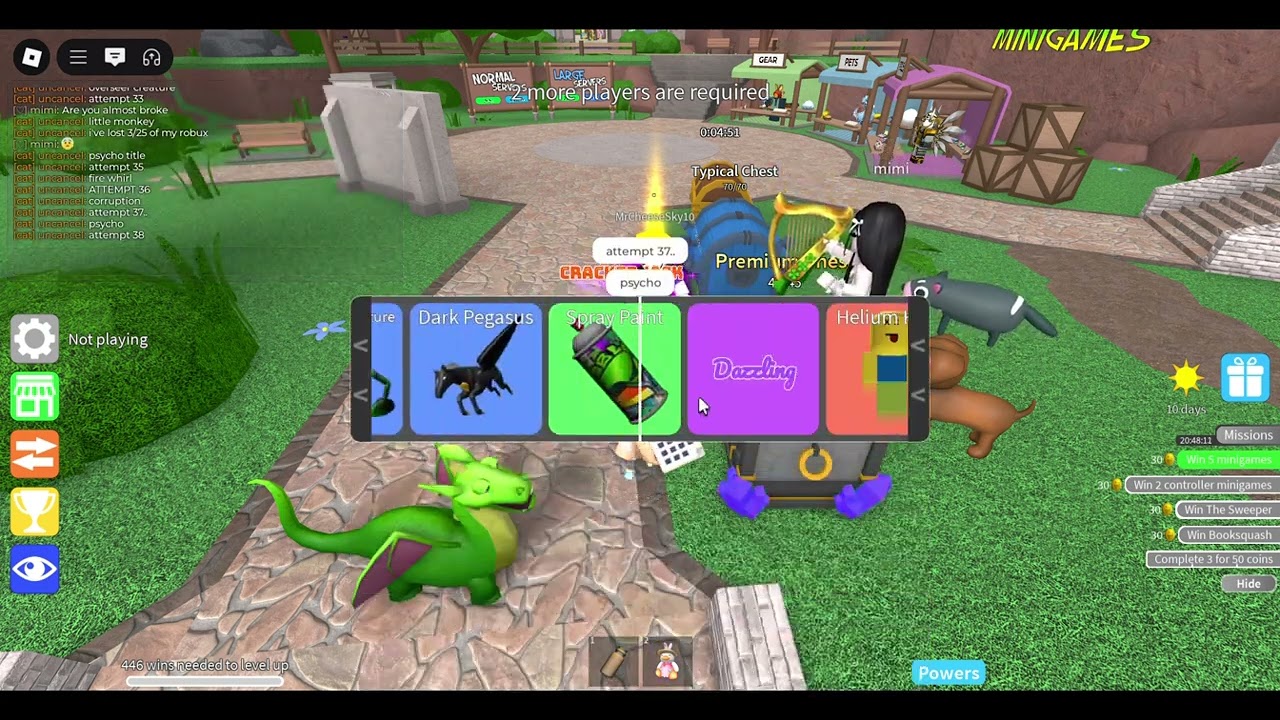 Obtaining all premium chest items in Epic Minigames