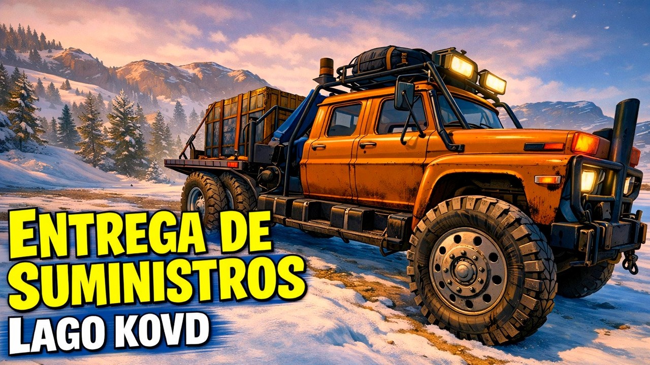Entrega de suministros - LAGO KOVD | #snowrunner