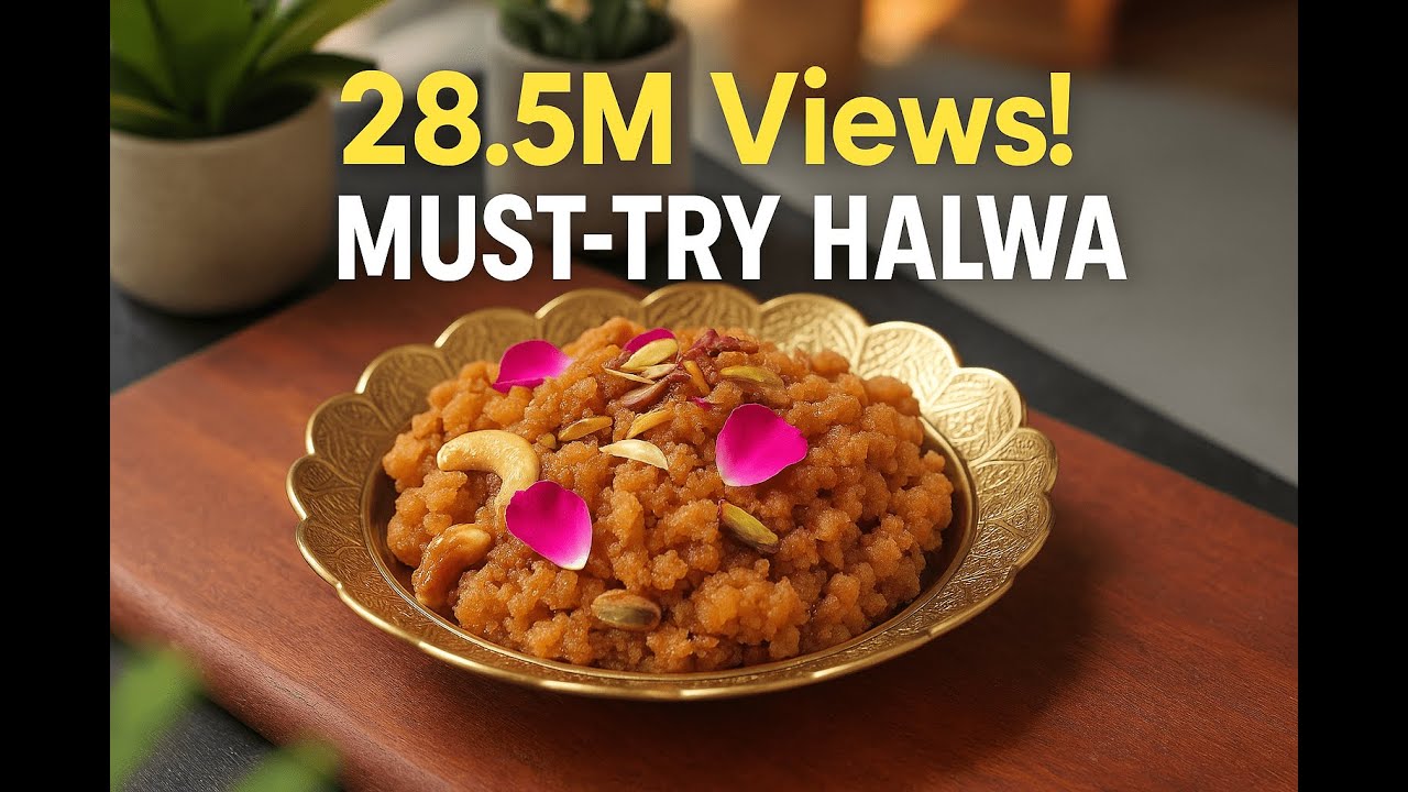 This Isn&rsquo;t Your Usual Sooji Halwa &ndash; Viral Ashtami  Pooja Prasad #halwa #sweets