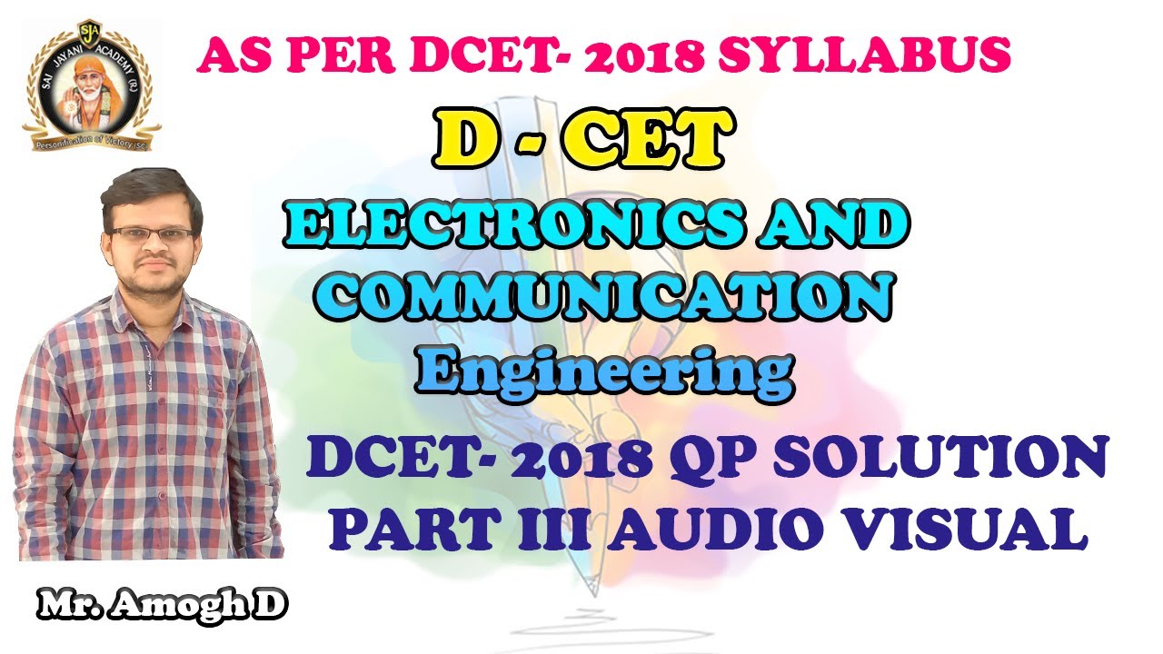 DCET 2020 | DCET 2018  EC BRANCH QP SOLUTION SERIES Q.NO. 141 TO 180 |FREE |#5