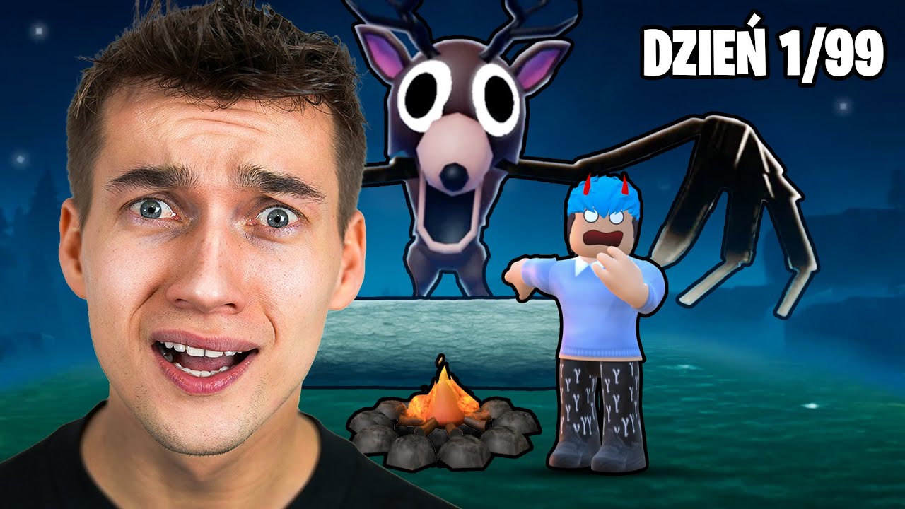 ZOSTAŁEM ZAATAKOWANY w PRZETRWAJ 99 NOCY W LESIE🌙 w Roblox
