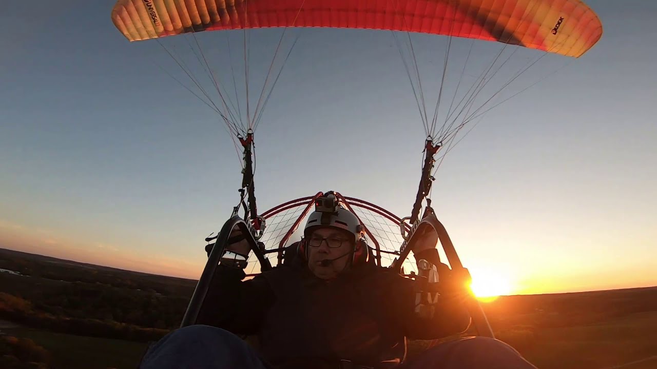 Dudek Universal Trims in & out - Brakes & Tip Steering - Evening flight - Ohio Paramotor Adventures