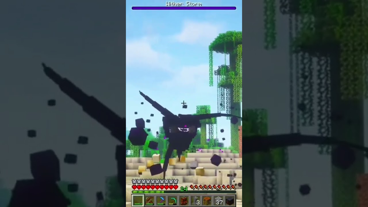 La LUAT pe sus WITHER STORM-UL ?!😱😱😱 #shorts #minecraft #minecraftromania #minecraftroleplay #289