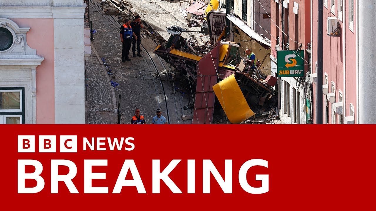 Three Brits killed in Lisbon funicular crash, say Portuguese police | BBC News