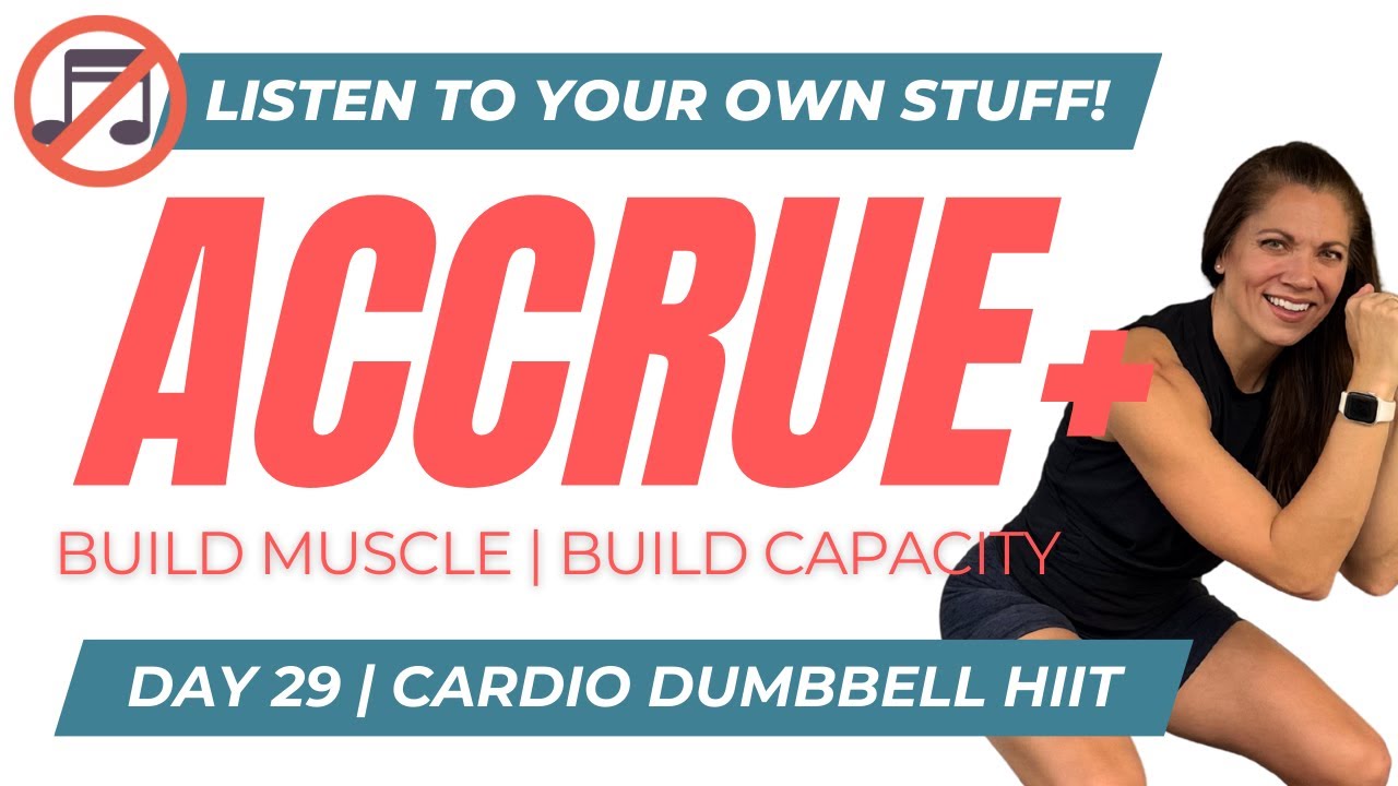 DAY 29 No Music, Only Beeps | CARDIO DUMBBELL HIIT