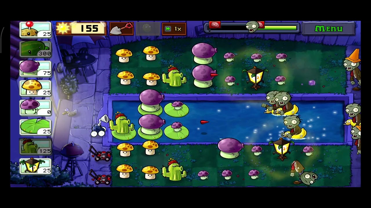 Plants vs Zombize adventure2  night mode #gameplay #games #pvzgameplay 