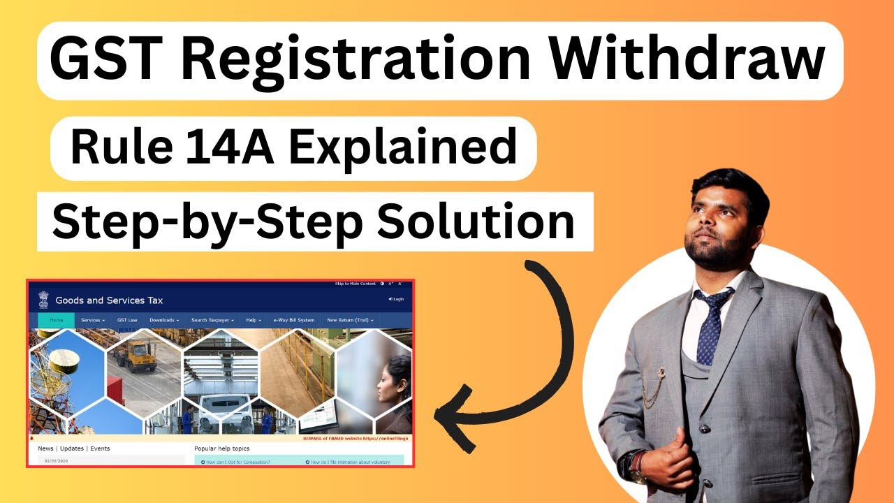 Rule 14A GST Registration Withdrawal Process Step-by-Step solution