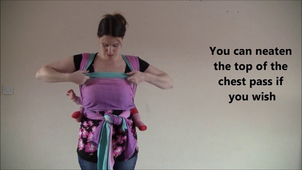 Back Double Hammock with a woven wrap with a secure hip scoot