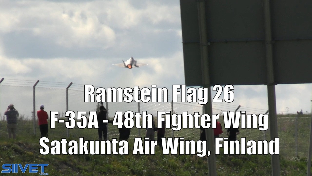 Seven (7) F-35A Jet Fighters Take Off For Mission 10.6.2026 - Ramstein Flag 26