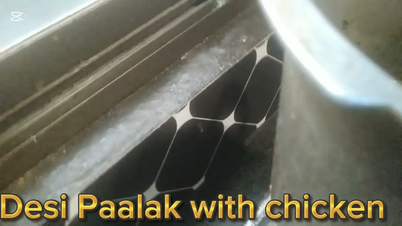 Desi Paalak with chicken