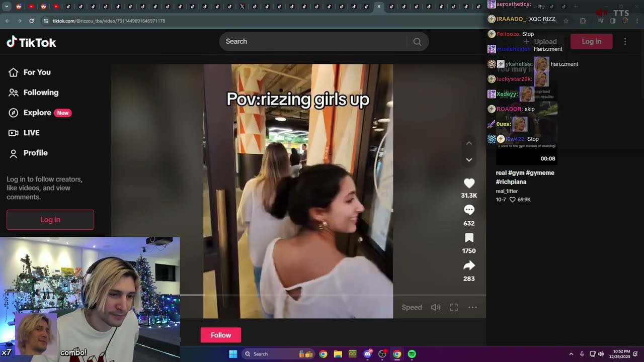 xQc реагирует на действительно хорошие TikTok с помощью чата!