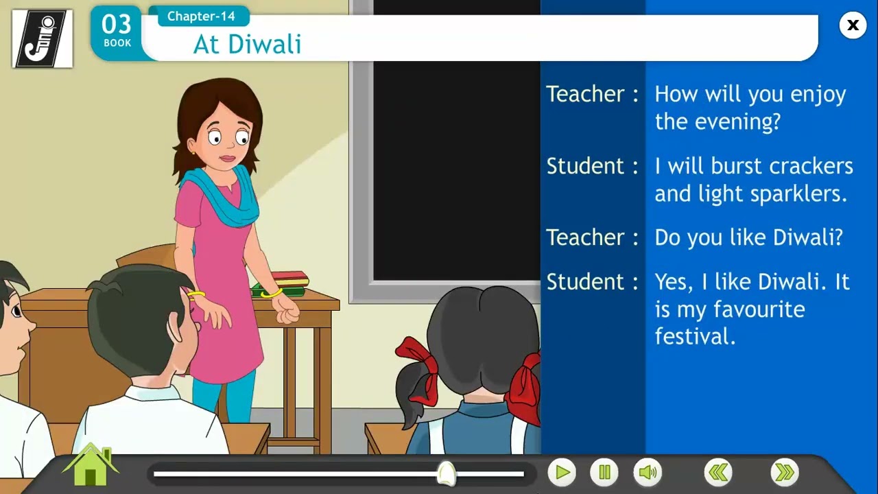 Ch 14 | Jay Cee |  lets talk well english | Class 3 | At Diwali  | For children