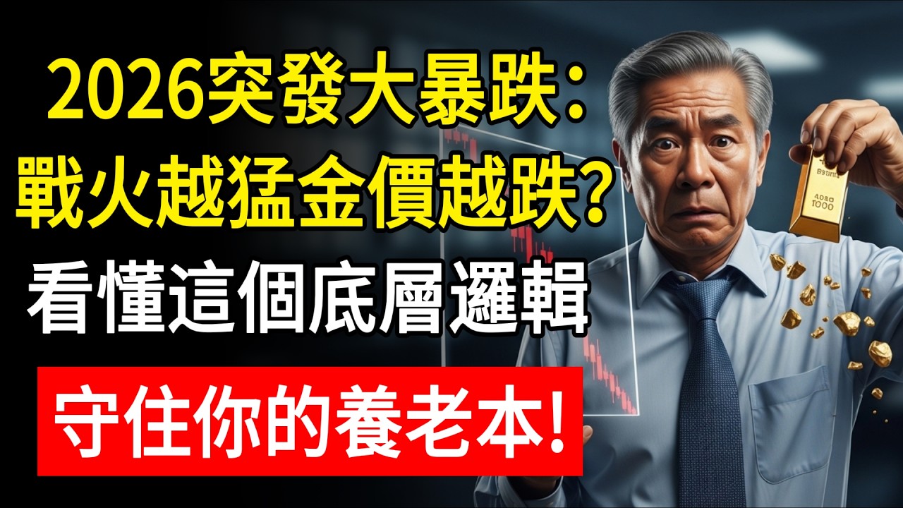 2026突發大暴跌：戰火越猛金價越跌？看懂這個底層邏輯，守住你的養老本！#中老年 #省錢 #金價