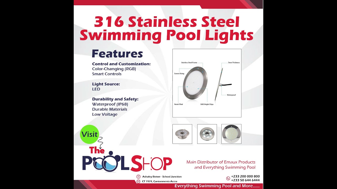 316 Stainless Steel Swimming Pool Light 